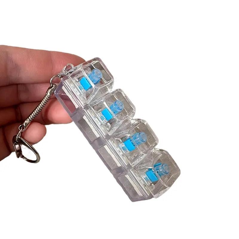 LED Keyboard Keychain Fidget Toy